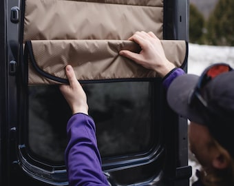 Ford Transit // Insulated window covers, rear doors, campervan