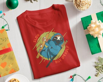 Cute Sloth Ninja Invisible Slow & Very Deadly // Kids Heavy Cotton Tee