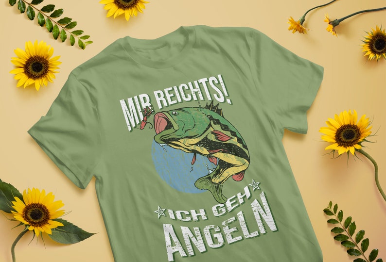 Mir Reichts Ich Geh Angeln // Camiseta Unisex Baumwoll // Schwere Qualität imagen 3