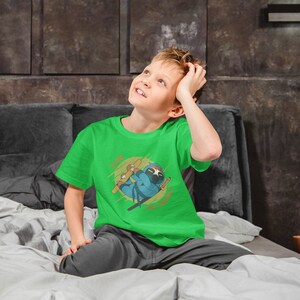 Cute Sloth Ninja Invisible Slow & Very Deadly // Kids Heavy Cotton Tee Bild 4