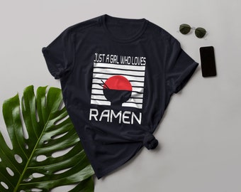 Just A Girl Who Loves Ramen - Unisex Jersey Short Sleeve V-Neck Tee