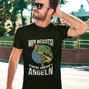 Mir Reichts Ich Geh Angeln // Unisex Baumwoll T-Shirt // Schwere Qualität Bild 2