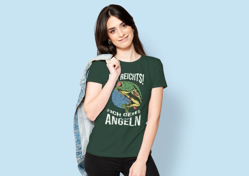 Mir Reichts Ich Geh Angeln // Camiseta Unisex Baumwoll // Schwere Qualität imagen 8