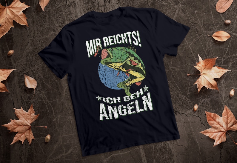 Mir Reichts Ich Geh Angeln // Unisex Baumwoll T-Shirt // Schwere Qualität Bild 1