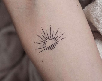 Sunrise -  Semi Permanent Tattoo/ Two Week Tattoo/ Fake Tattoo/ Temporary Tattoo/  Mini Tattoo/ Tattoo for her/ Tattoo for kids/ Positivity
