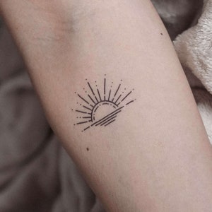 Sunrise -  Semi Permanent Tattoo/ Two Week Tattoo/ Fake Tattoo/ Temporary Tattoo/  Mini Tattoo/ Tattoo for her/ Tattoo for kids/ Positivity