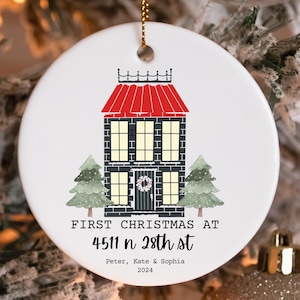 New Home Ornament - Personalized New Home Christmas Ornament - Different Styles- 1st Home, House warming, custom Name Address First House