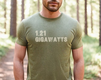 1.21ギガワットTシャツ：80年代レトロ映画Tシャツ｜夫へのオタクギフト スウェットシャツ｜映画ファンへのギフト クルーネック