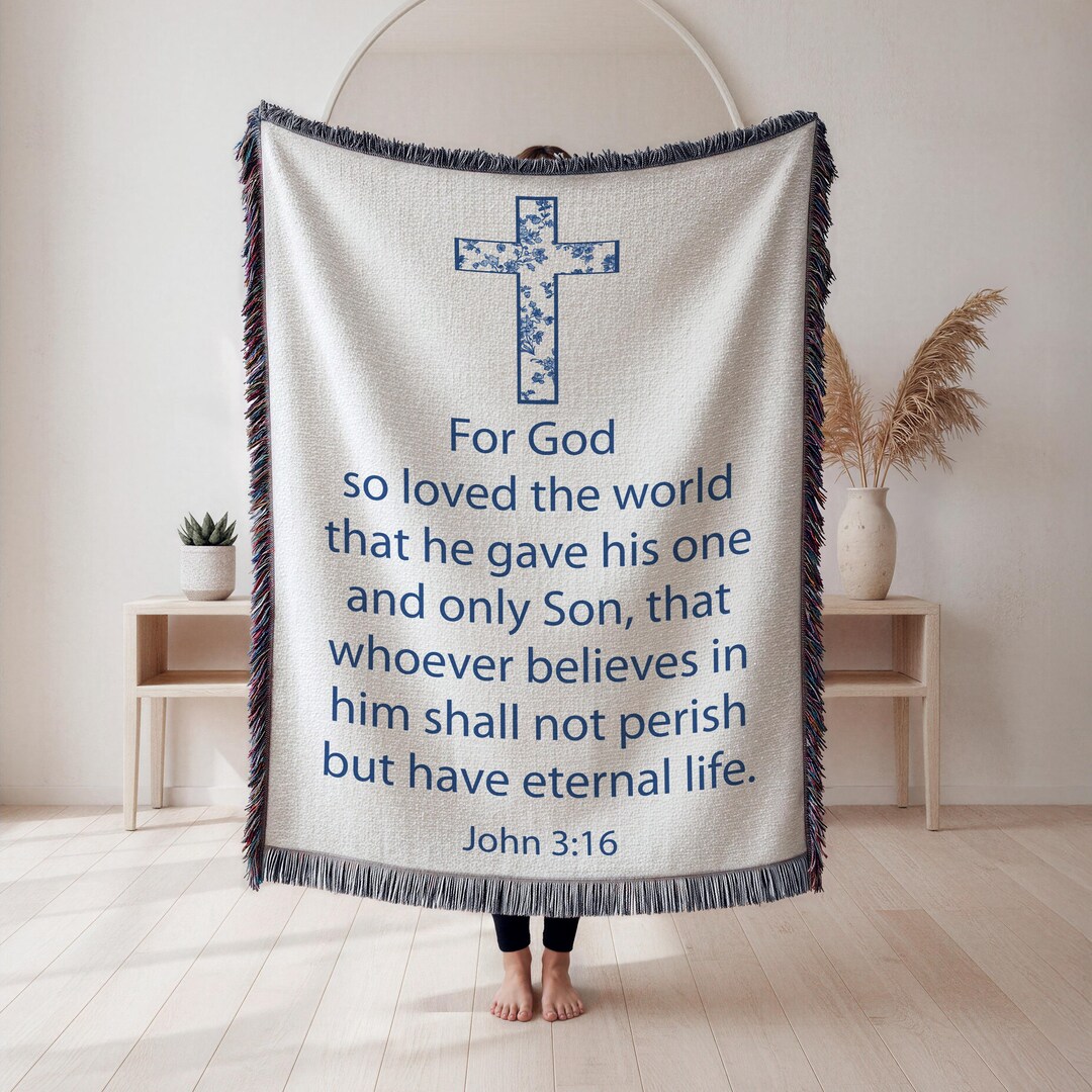 Custom Bible Verse Woven Blanket Throw for Couch, You Choose Your ...