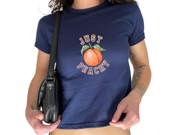 Just Peachy Baby Tee: Retro Y2k Crop Top