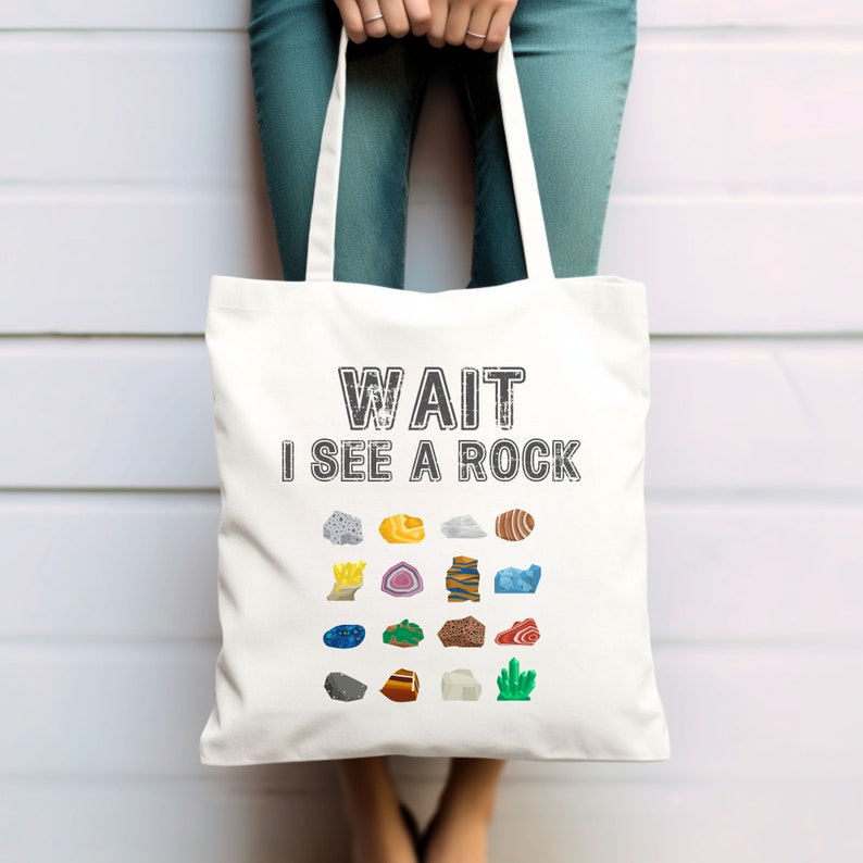 Rock Collector Tote Bag - "It's Not Hoarding If It’s Rocks" Geologist Gift Shoulder Bag - View #8