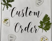 Beautiful Imperfect CUSTOM Bible Verse Name Word Dried Flower Typewriter Font Boho Guitar Pick