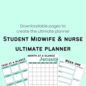 Ultimate planner for student nurses and midwives| Printable| Digital Download