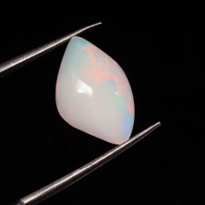Natural Ethiopian Opal Rose Cut Slice | Fire Opal slice | Loose Opal Gemstone | Flat Back Opal Faceted Cut -1.30 Ct 14X9X3 MM ST-758