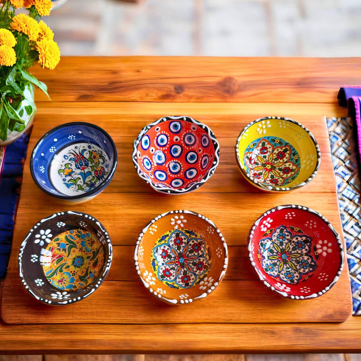Handmade Turkish Ceramic Bowls – Hand-painted Small Dishes for Tapas, Nuts, Desserts – Colorful Pottery for Kitchen & Home Decor - Etsy