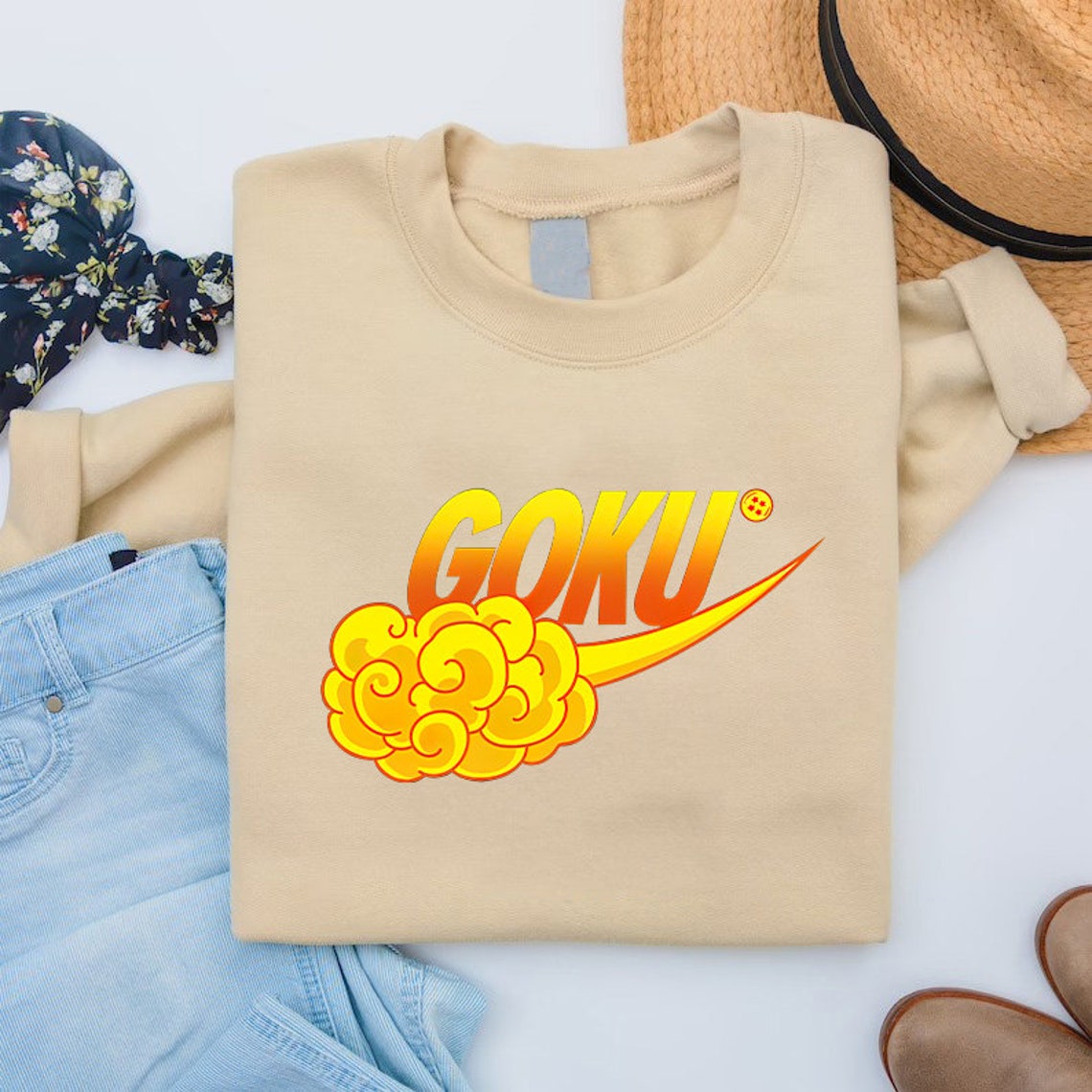 Nike Swoosh Anime Printed Sweatshirt Nike Sweatshirt Nike | Etsy