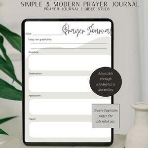 Digital Prayer Journal - Bible Study