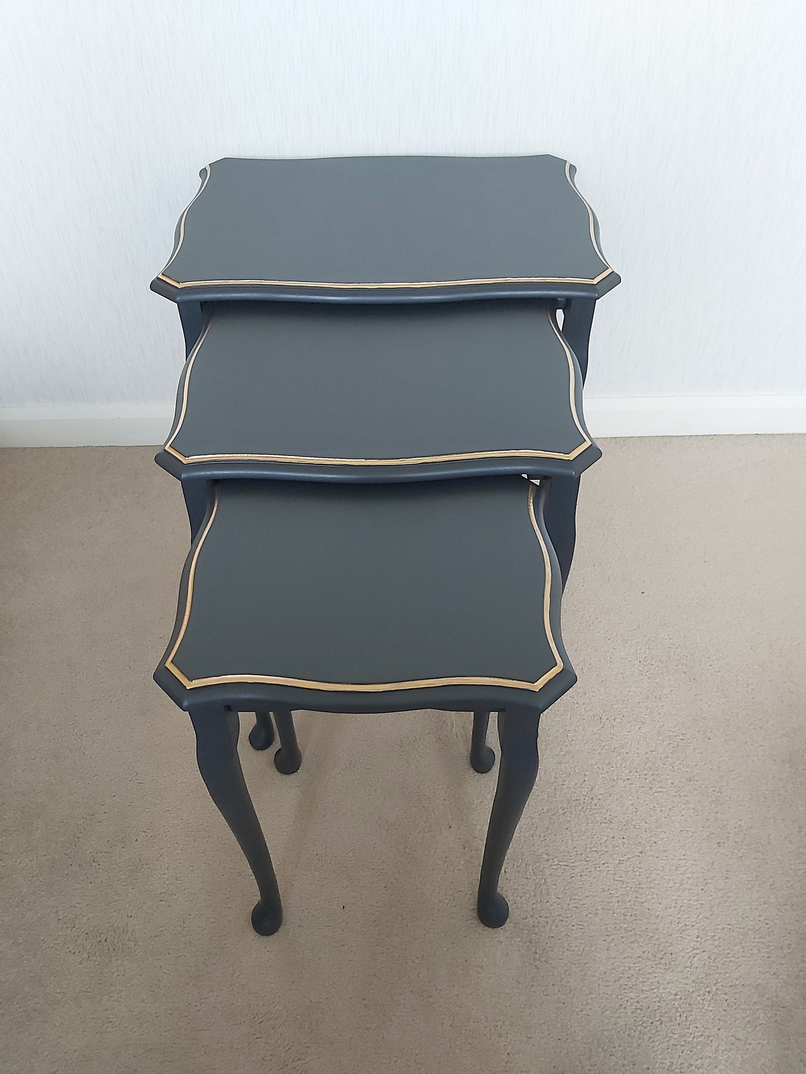 Painted nest tables. Set of 3 nest tables painted in Fusion Etsy