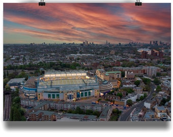 Chelsea Football Club Wall Art Print Of Stamford Bridge, Home Of Chelsea Football Club, The Perfect Gift For Any Blues Fan