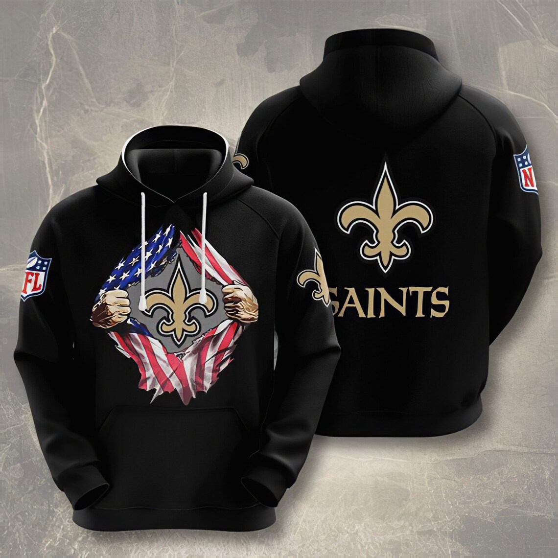 NFL New Orleans Saints 3D Hoodie-New Orleans Saints NFL fleece | Etsy