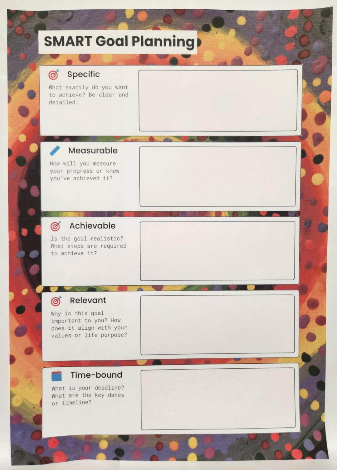 SMART Goal Planner, Goal Setting Template, SMART Goal Worksheet, Goal ...