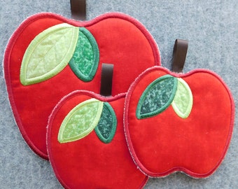 Red Apple Trivet/Coaster Set