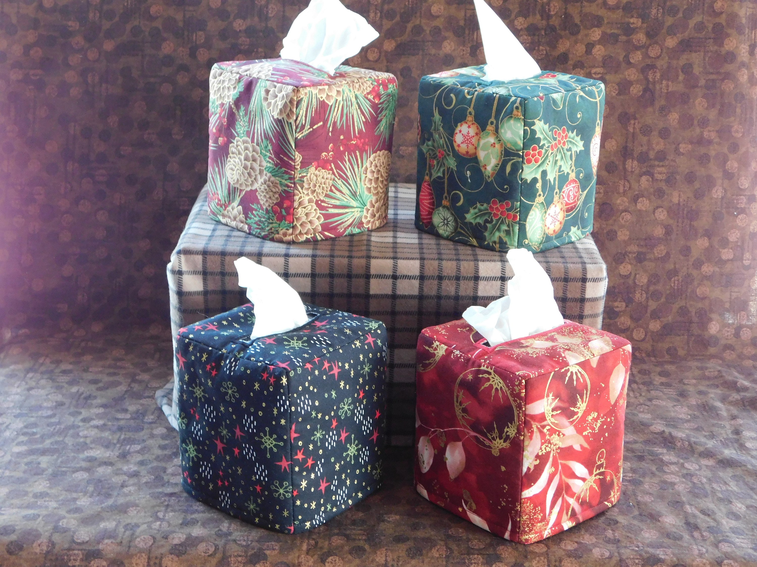 Elegant Leaf Design Tissue Box Holder,Tissue Dispenser,Square Tissues Paper  Holder for Bathroom,Bedroom,Office.