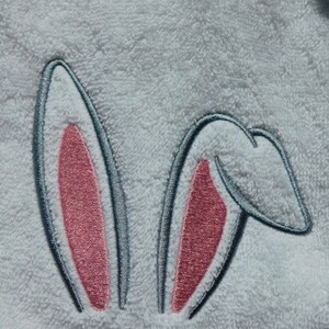 Easter Bunny Ears embroidered onto Bathroom Hand Towels and Wash Cloths zdjęcie 4