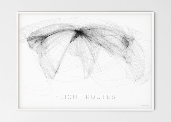 The World as Flight Routes
