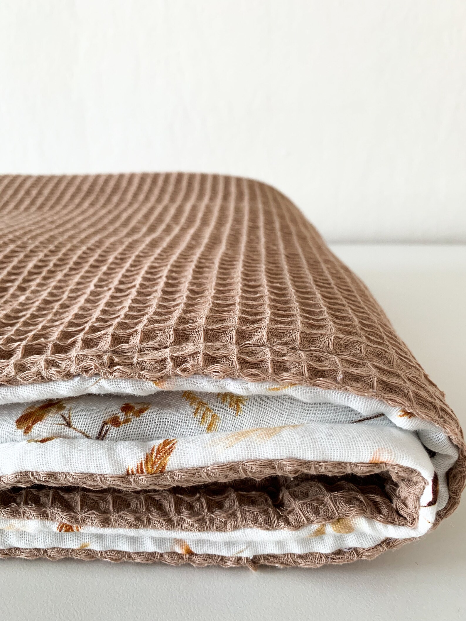 Muslin Waffle Baby Blanket Swaddle Blanket Muslin Boho Etsy