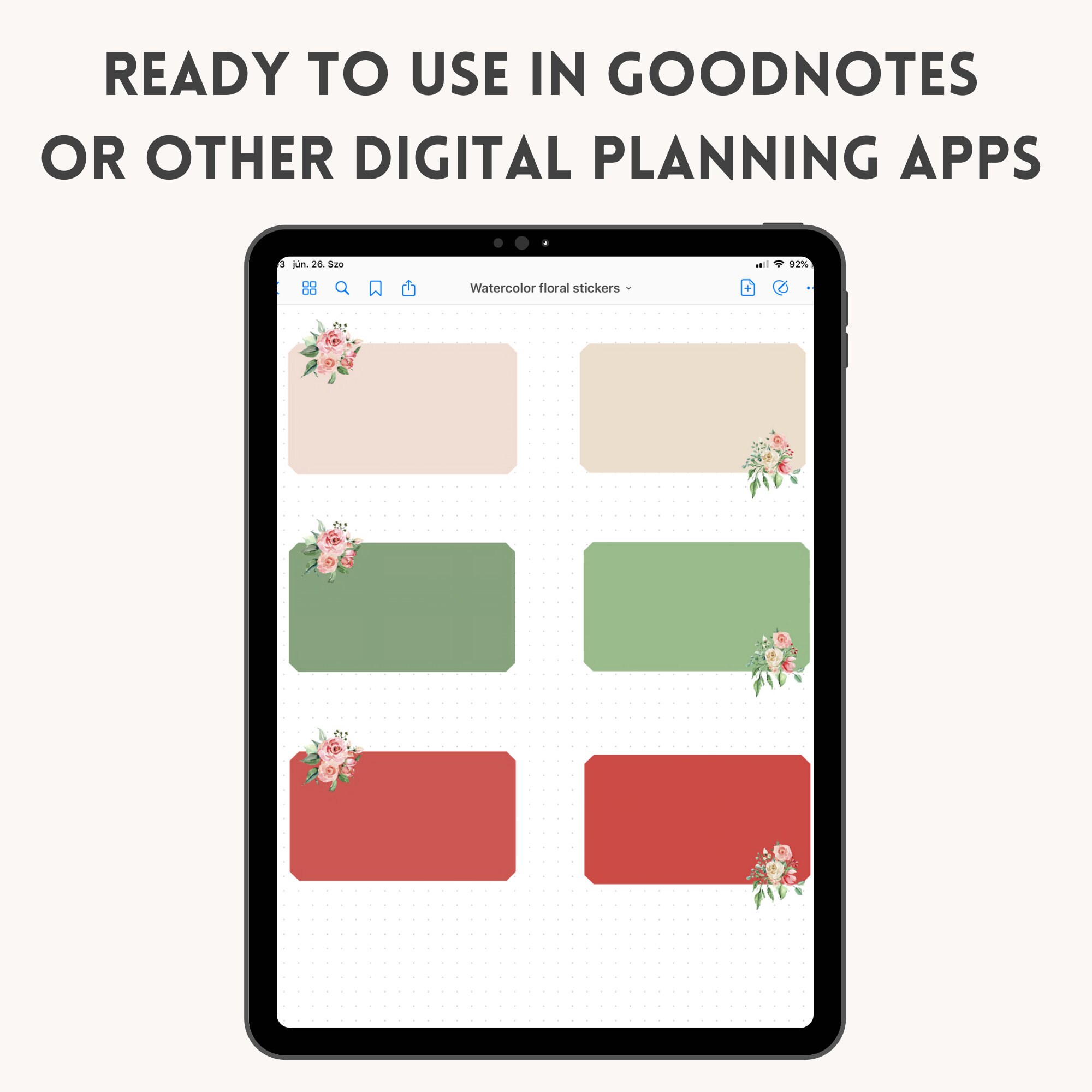 Digital Stickers Goodnotes Stickers Spring Digital Stickers Etsy