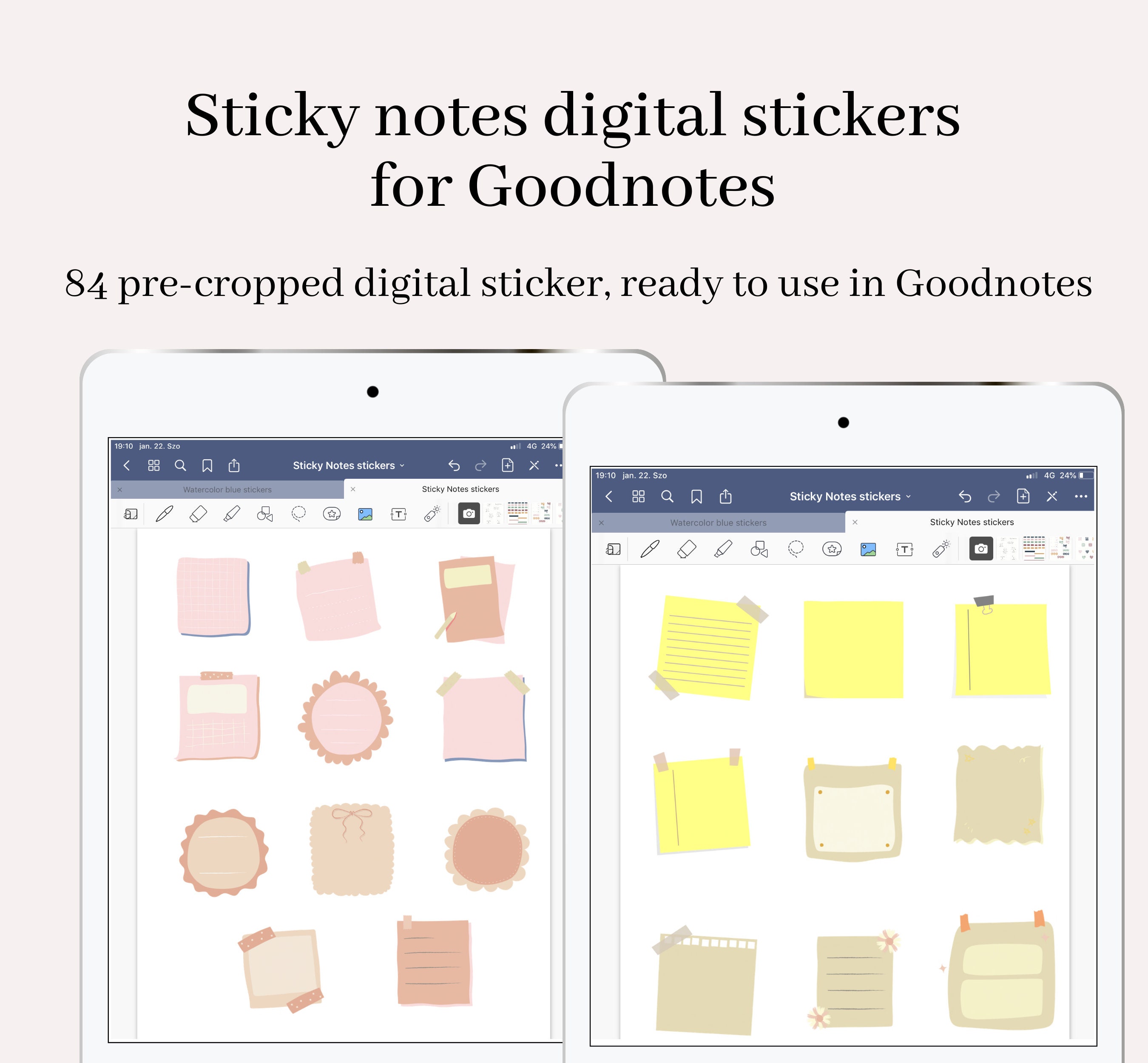 Pink Digital Stickers Pink Digital Notes Pink Digital - Etsy