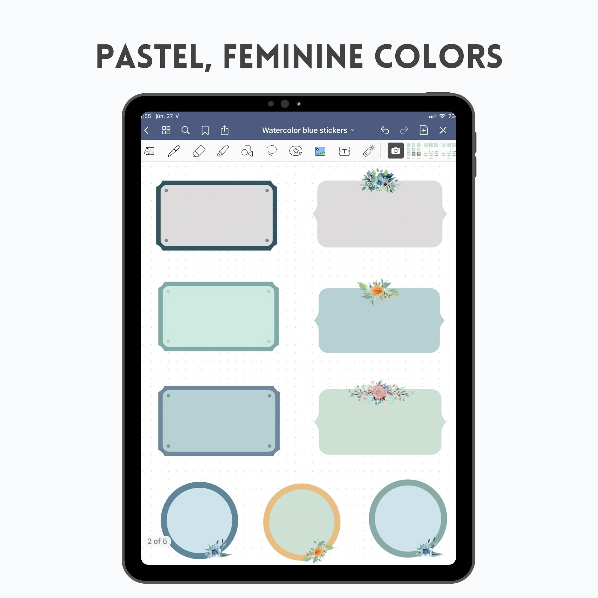 Goodnotes Stickers Digital Stickers Digital Planner Floral - Etsy