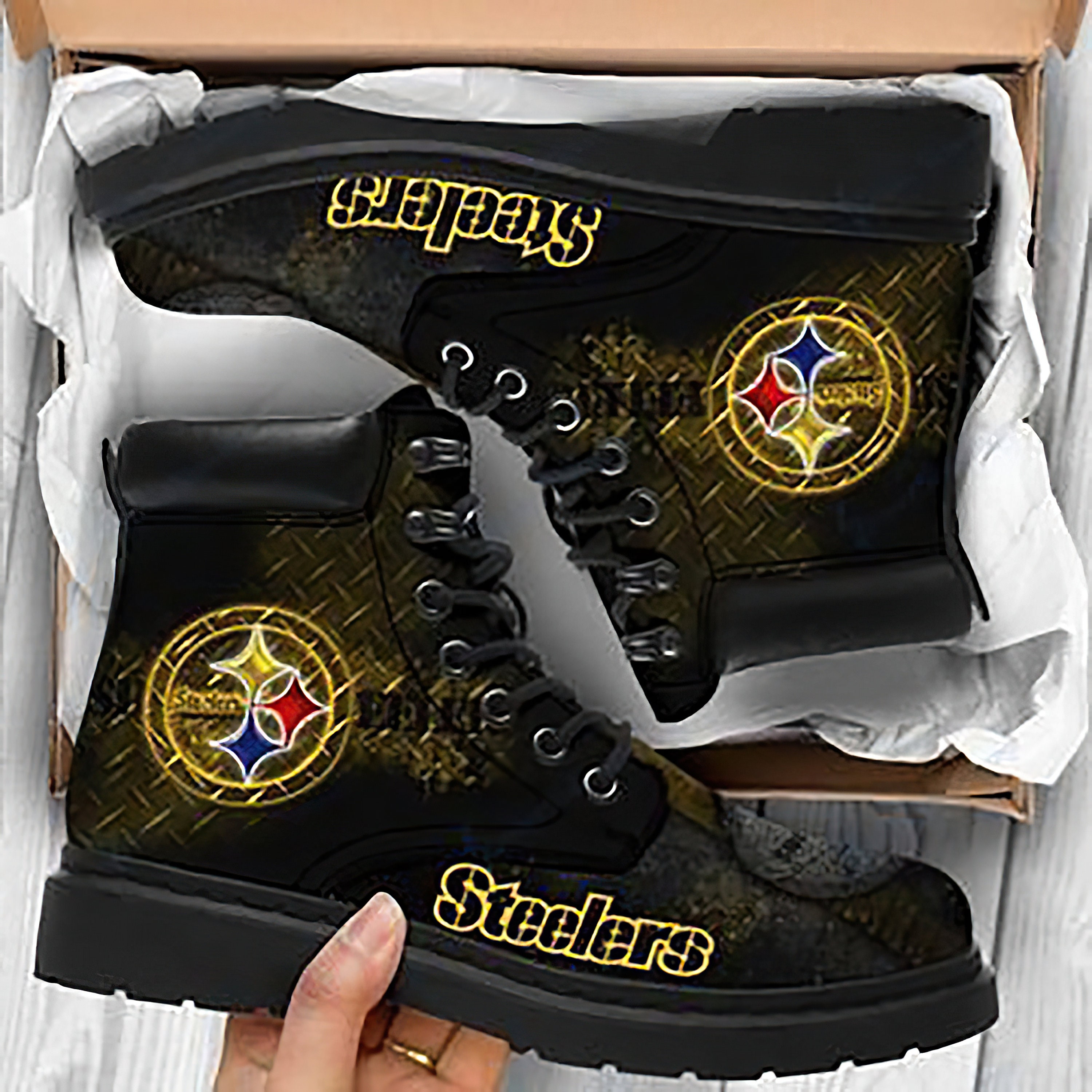 Pittsburgh Steelers Custom Boots Shoes Design Handcrafted | Etsy