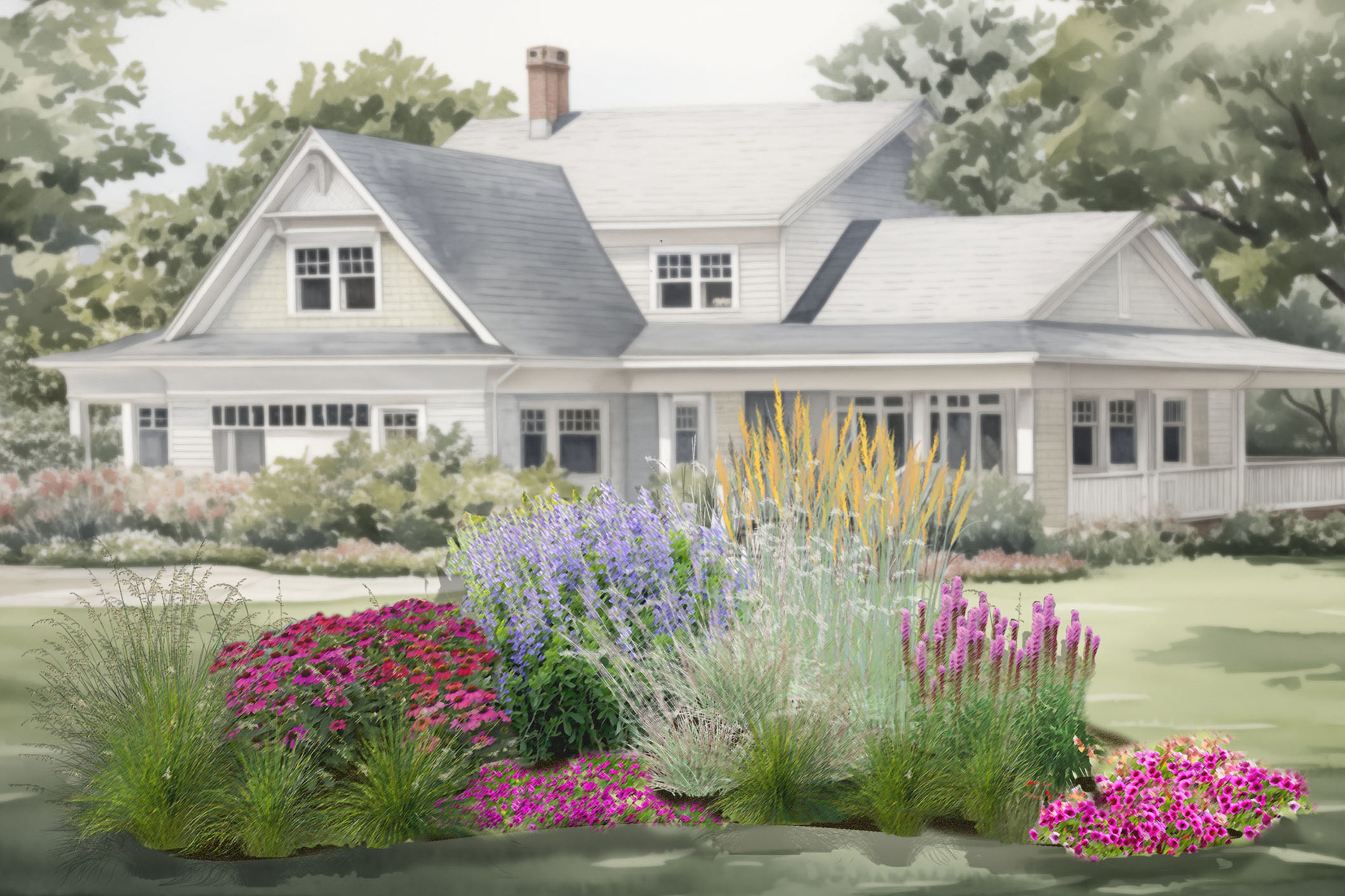 Prairie Garden Plan: Full Sun Native Planting Scheme (PDF)