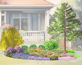 Full Sun Garden Planting Plan: Home Landscape Design (PDF)