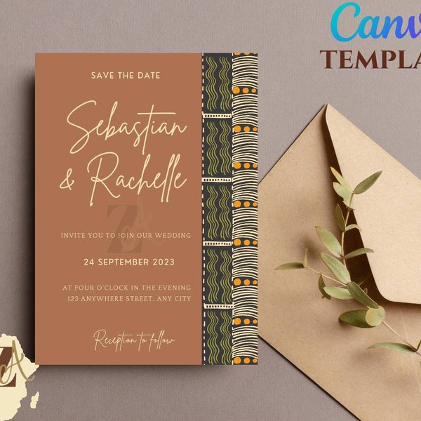 Nigerian Wedding Invitation Template - Etsy