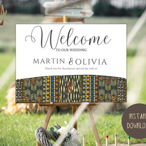 African Wedding Invitation, African Themed Wedding Invitations, African ...
