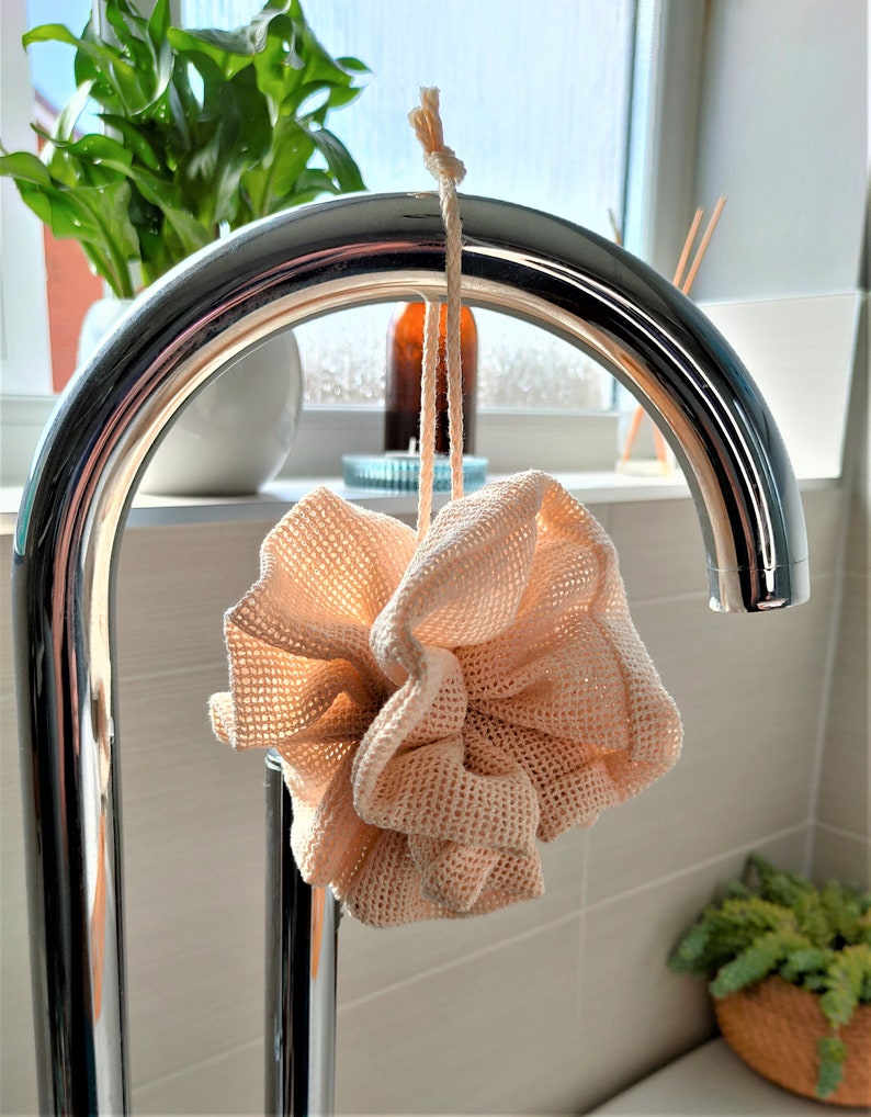 Plastic Free Bath Pouf, Shower Scrunchie, Body Exfoliator, Loofah