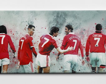 Magnificent 7s Manchester United Framed Canvas Print