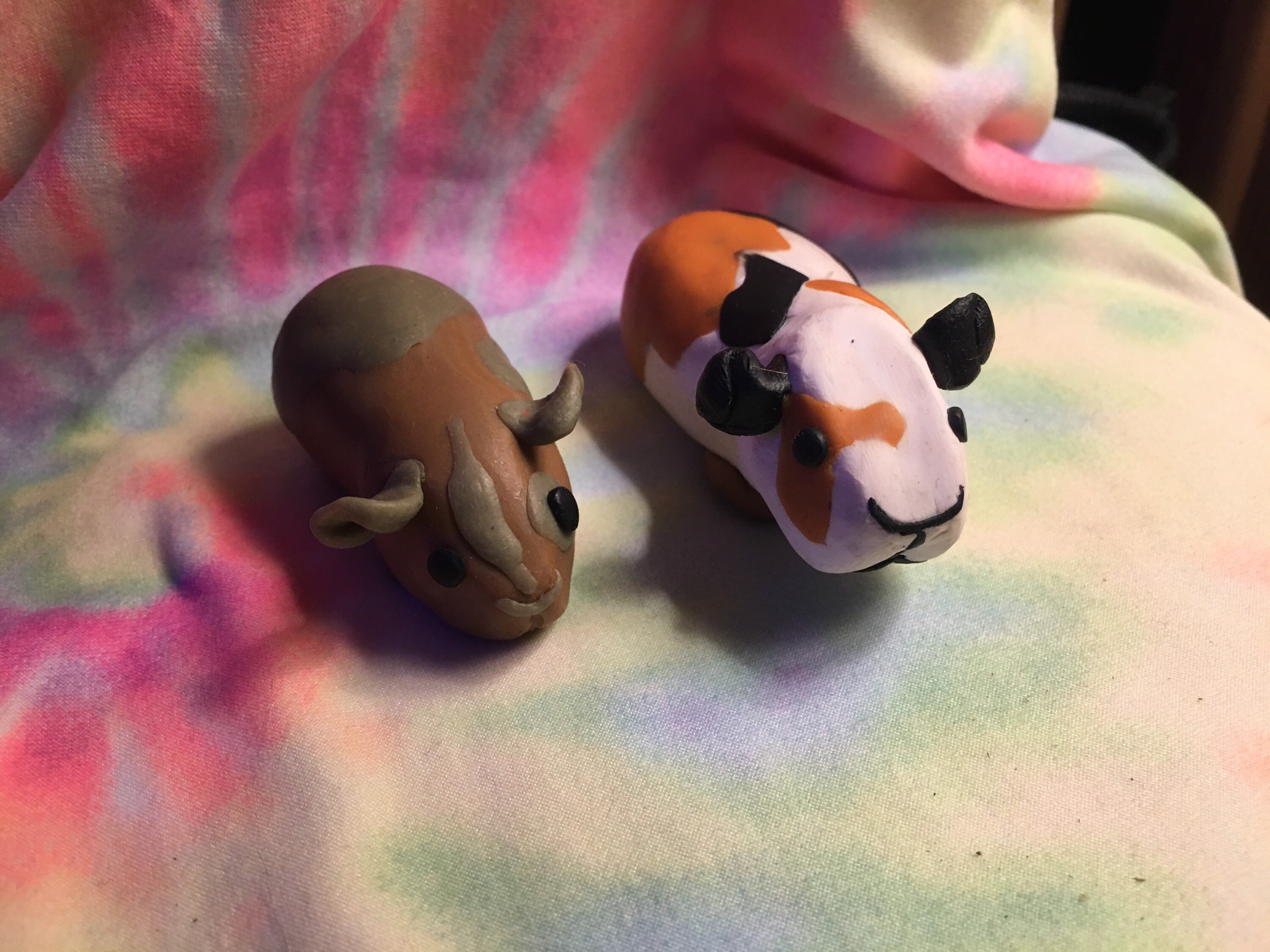 Cute Polymer Clay Guinea Pig Pair Etsy