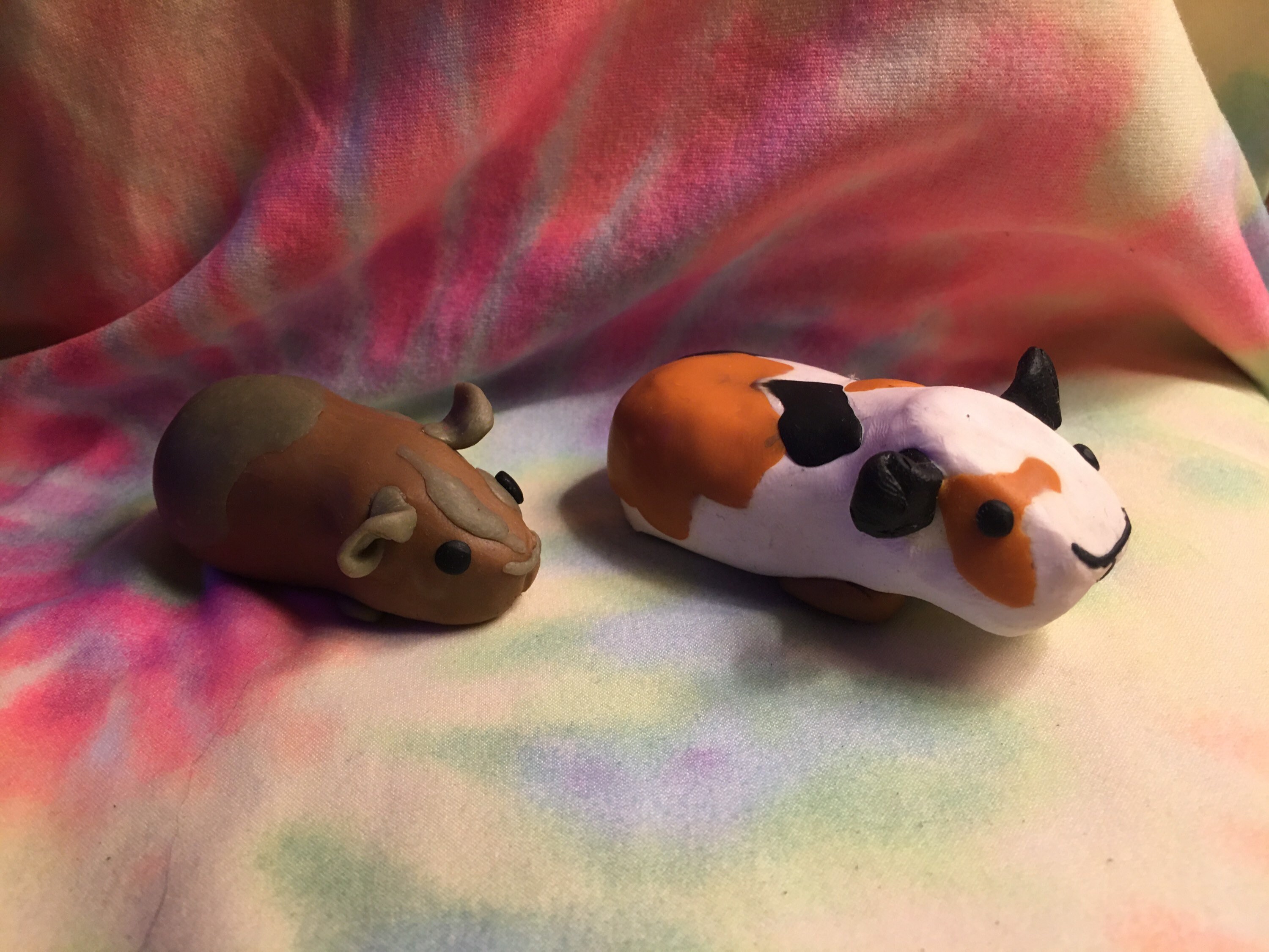 Cute Polymer Clay Guinea Pig Pair Etsy