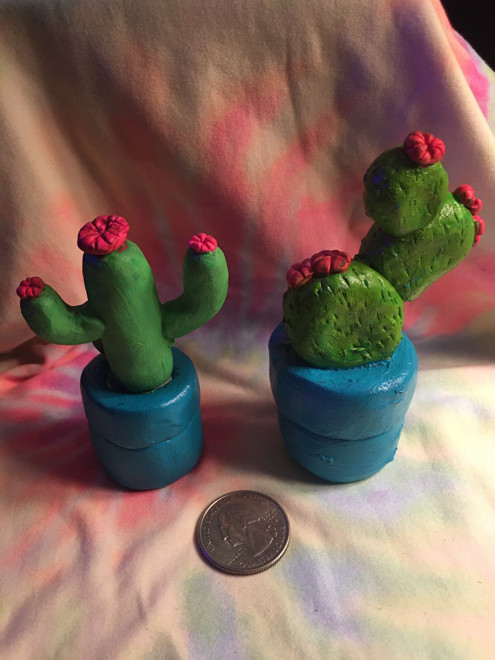 Polymer Clay Cactus Figurines Etsy