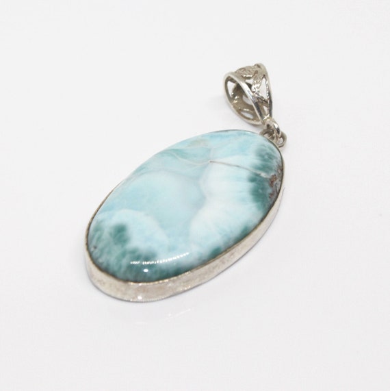 Atlantis Stone Larimar Pendant Teardrop Shape Sterling Silver, Pendant Only Atlantis Stone Larimar Pendant Teardrop Shape Sterling Silver, Pendant Only