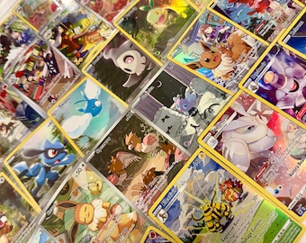 Paquete de cartas Pokémon raras con ilustración – Juego de cartas coleccionables oficial, sin duplicados.