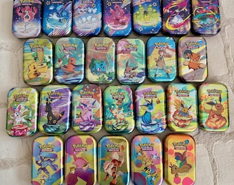 ¡Mini lata de Pokémon! 1 carta ultra rara + lote de 40 cartas Pokémon a granel