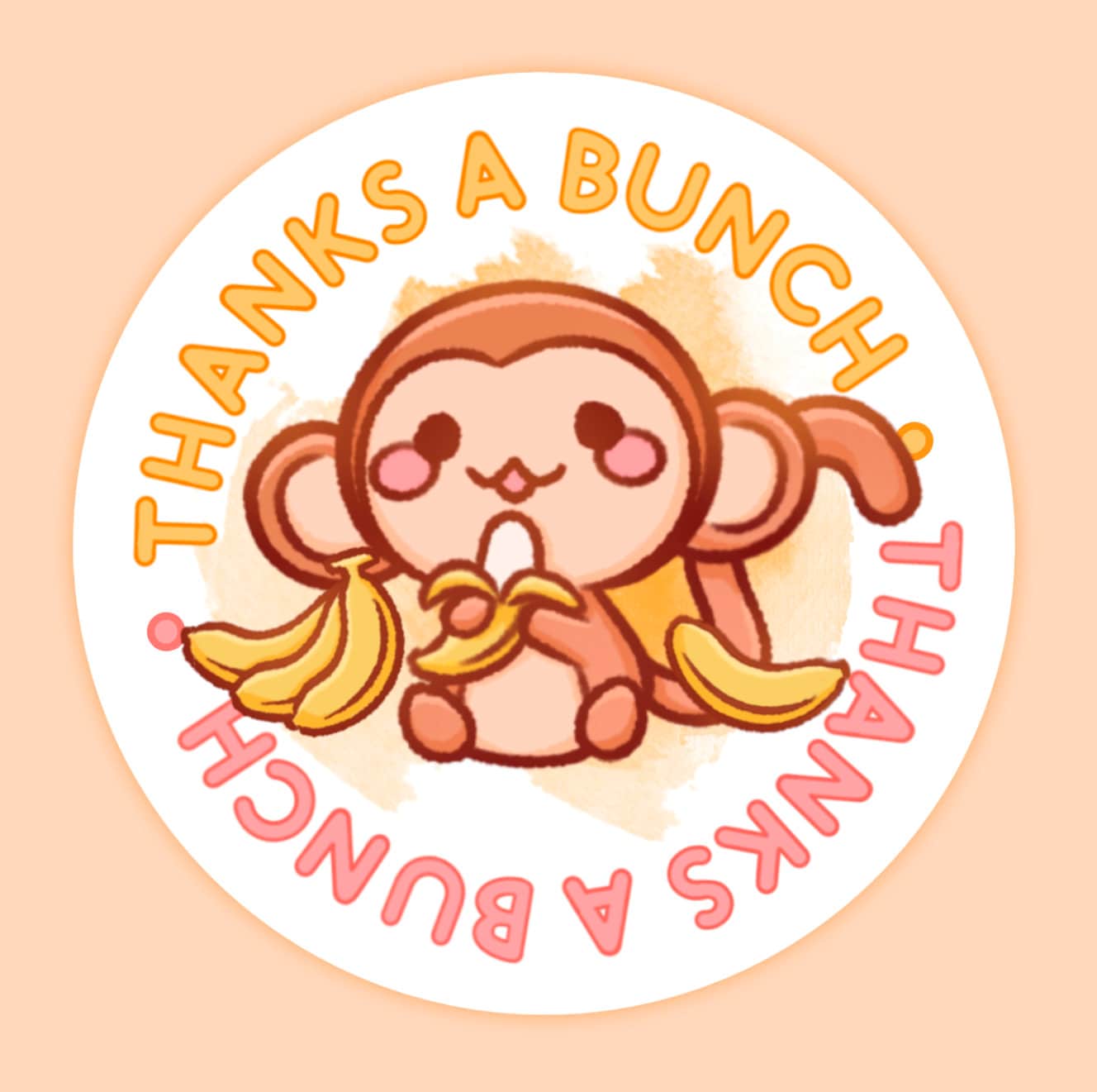Cute Monkey Thank You Stickers – Small Business Packaging - Etsy