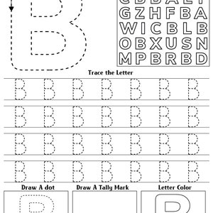 PRINTABLE - Letter Tracing Worksheets - Montessori Activity - Digital ...