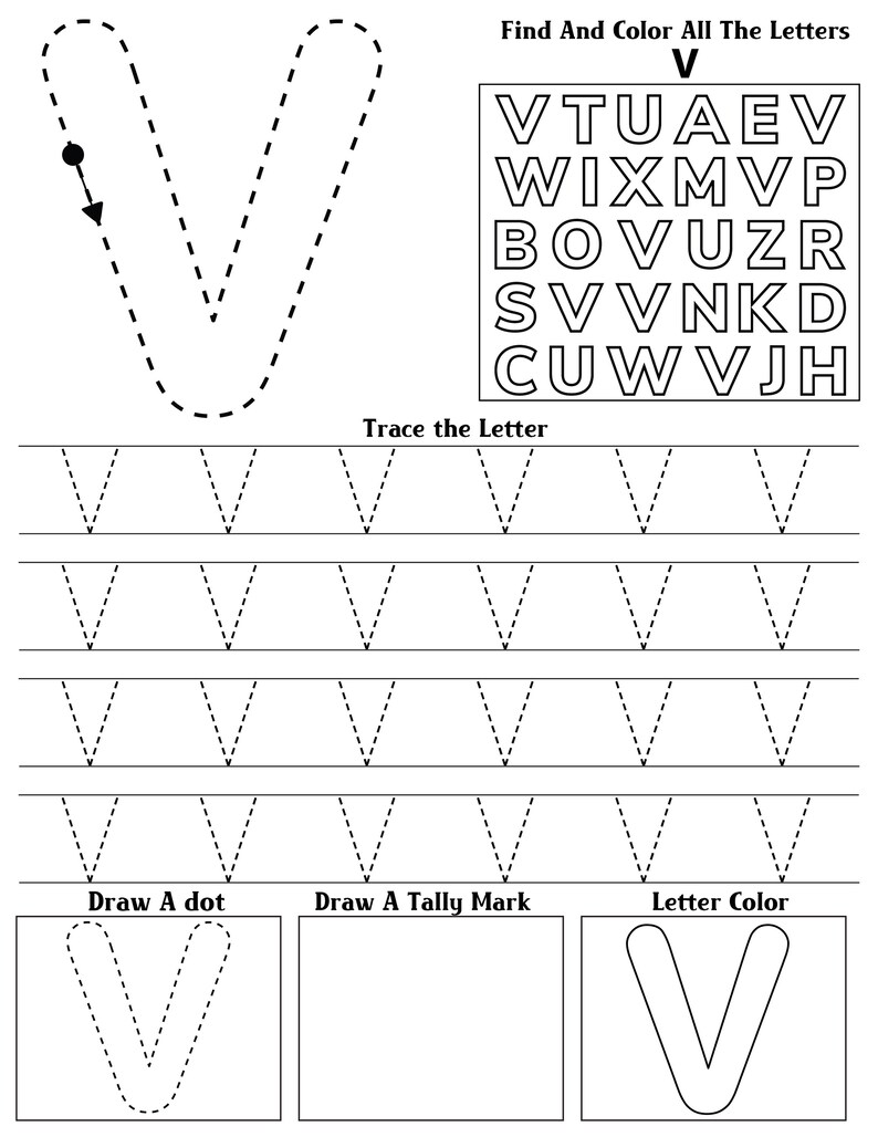 PRINTABLE - Letter Tracing Worksheets - Montessori Activity - Digital ...