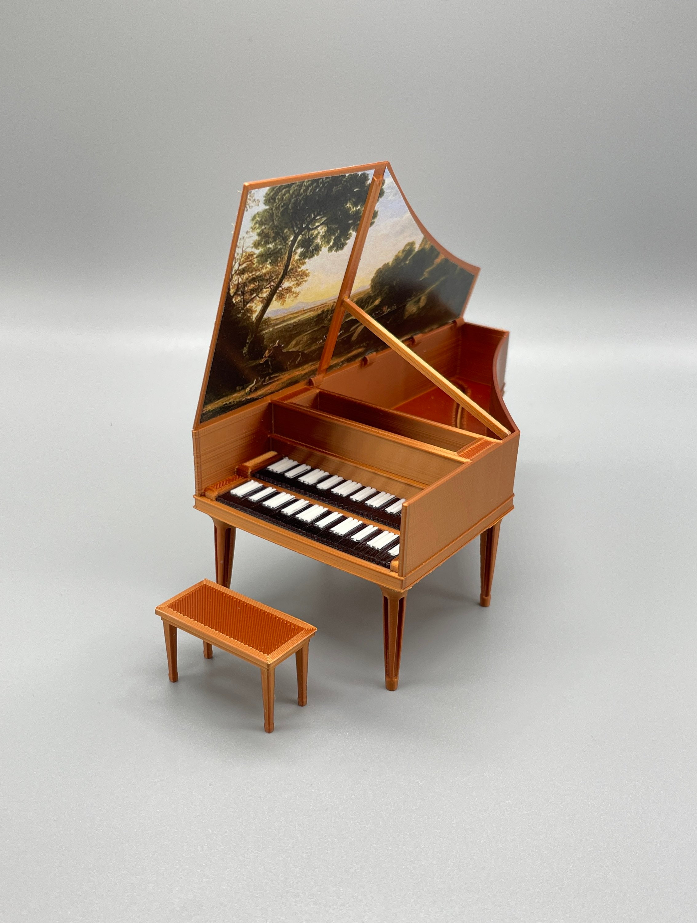 Harpsichord Customizable Harpsichord 3D Print - Etsy